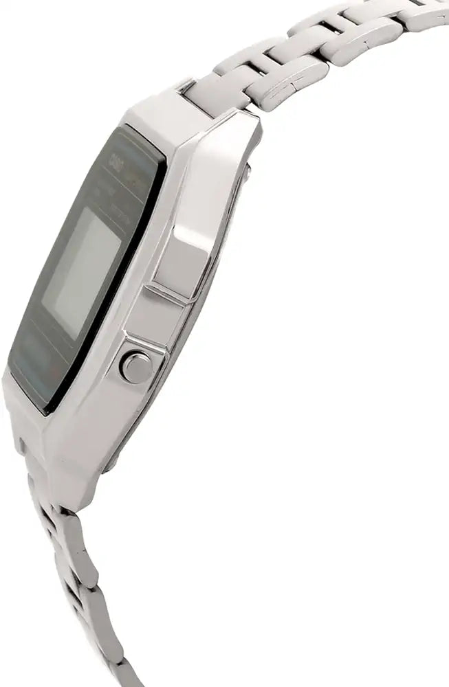 Retro Digital Watch – Stainless Steel, Water Resistant, Alarm, Chronograph